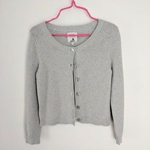 Knitwear by Jackpot | Grey Shimmer Button Up